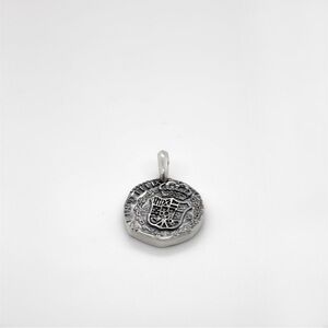 David Yurman Shipwreck Silver Coin Pendant Necklace